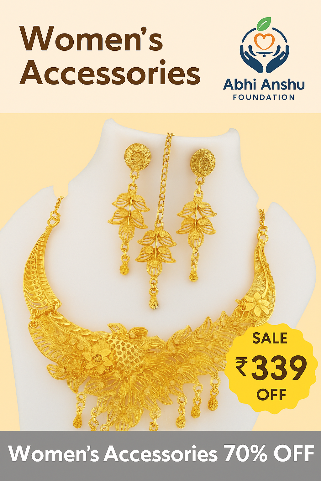New Tready Golden Jewellery Set for Women